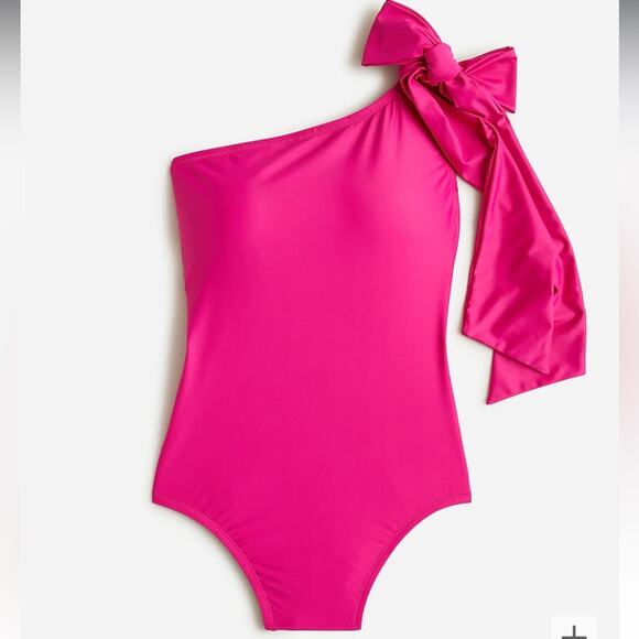 J. Crew Pink One-Shoulder Swim One Piece - Picture 2 of 16